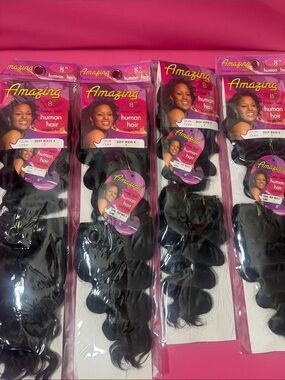 8" Deep Wave Human Hair - Black